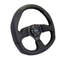 NRG Reinforced Steering Wheel (320mm Horizontal / 330mm Vertical) Leather w/Black Stitching-3