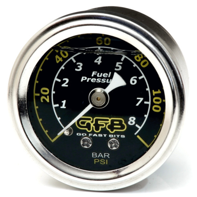 GFB Fuel Pressure Gauge (Suits 8050/8060) 40mm 1-1/2in 1/8MPT Thread 0-120PSI - 0
