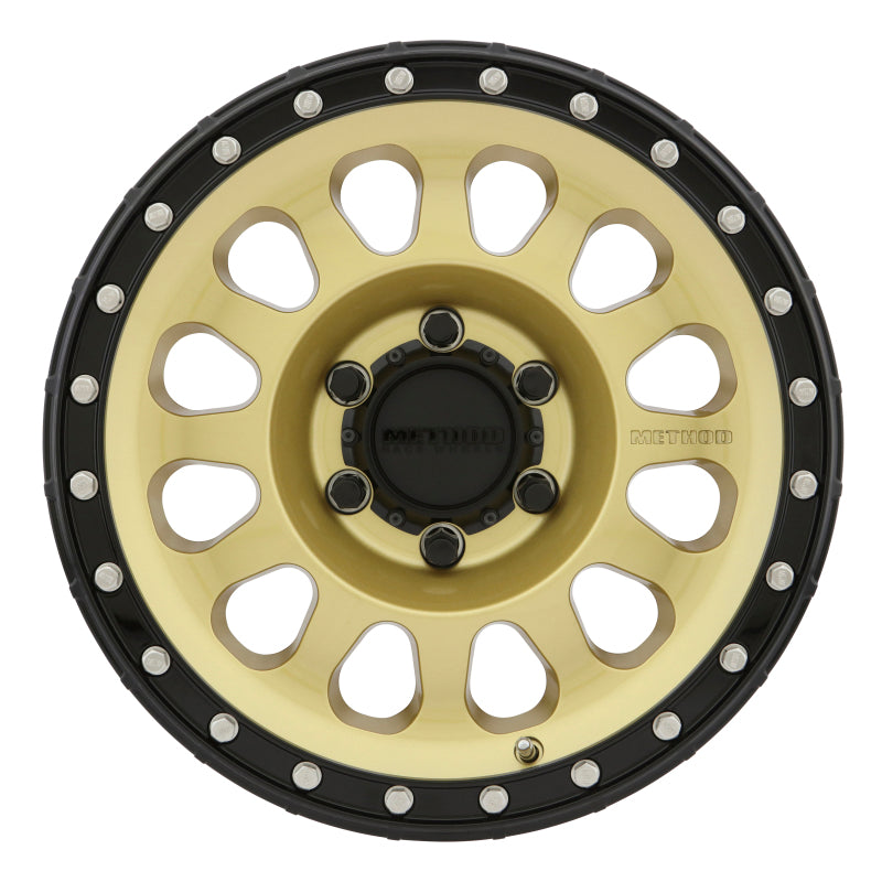 Method MR315 17x8.5 0mm Offset 6x135 87mm CB Gold/Black Street Loc Wheel - 0