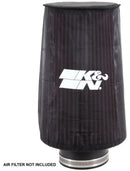 K&N Universal Round Tapered Filter Wrap - Black - 6in Base ID x 4.625in Top ID x 9in Height-3