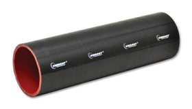 Vibrant 4 Ply Reinforced Silicone Straight Hose Coupling - 2.25in I.D. x 12in long (BLACK) - 0