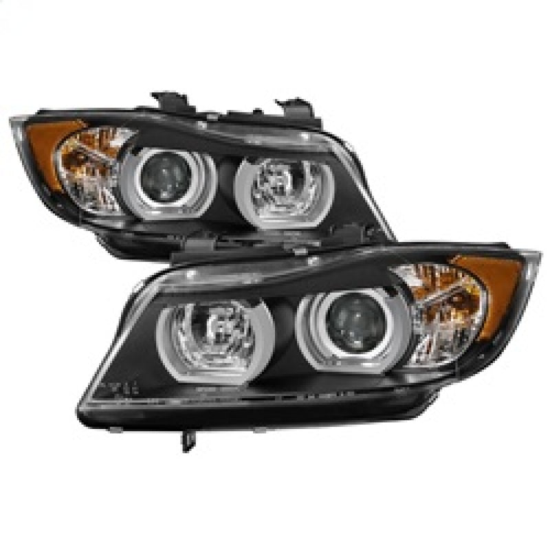 Spyder BMW E90 3-Series 06-08 4DR Headlights - AFS HID Only - Black PRO-YD-BMWE9005V2-AFSHID-BK - 0