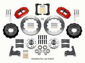 Wilwood Narrow Superlite 6R Front Hub Kit 12.88in Red 65-72 CDP C Body -Drum