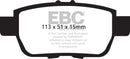EBC 09-14 Acura TL 3.5 Yellowstuff Rear Brake Pads-4