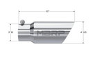 MBRP Universal Tip 4in OD 3in Inlet 10in Length Dual Wall Angled End T304-3