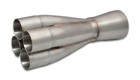 Vibrant 4-1 SS Merge Collectors (1-7/8in Inlet Slipover ID 2-1/2in Merge Outlet OD) Single Unit - 0