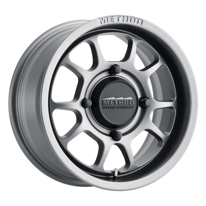 Method MR409 Bead Grip 15x7 / 4+3/13mm Offset / 4x156 / 132mm CB Steel Grey Wheel - 0