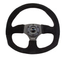 NRG Reinforced Steering Wheel (320mm Horizontal / 330mm Vertical) Black Suede w/Black Stitching-4