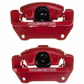 Power Stop 07-18 Jeep Wrangler JK Front Red Caliper Pair w/Bracket - 0