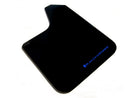 Rally Armor Universal Fit (No Hardware) Basic Black Mud Flap w/ Blue Logo-1