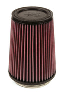 K&N Filter Universal Rubber Filter 4 inch Flange 5 3/8 inch Base 4 3/8 inch Top 7 inch Height-5