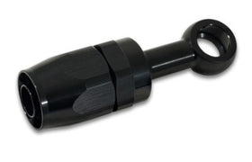 Vibrant -10AN Banjo Hose End Fitting for use with M12 or 7/16in Banjo Bolt - Aluminum Black - 0