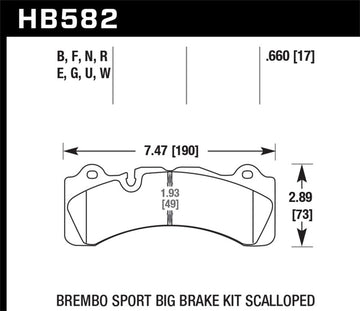 Hawk Brembo Scallped DTC-60 Race Brake Pads - 0