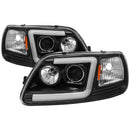 Spyder 97-03 Ford F-150 (After 6/1997) Light Bar Projector Headlights - Blk (PRO-YD-FF15097V2-LB-BK)-2