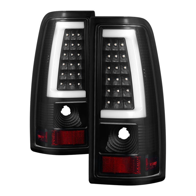 xTune Chevy Silverado 1500/2500/3500 99-02 / Version 3 Tail Lights Black ALT-ON-CS99V3-LBLED-BK - 0