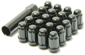 Wheel Mate Muteki Closed End Lug Nuts - Deep Black 12x1.50 - 0