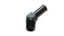 Vibrant 3/8 NPT to 1/2in Barb Straight Fitting 45 Deg Adapter - Aluminum-2