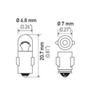 Hella Bulb 3899 24V 3W BA7s T2-6