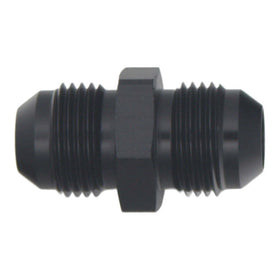 DeatschWerks 8AN Male Flare to 8AN Male Flare Coupler - Anodized Matte Black - 0