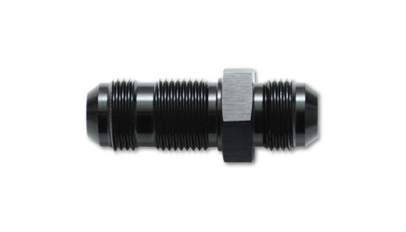 Vibrant -12AN Flare Straight Bulkhead Adapter Fitting - Aluminum - 0