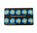 NRG Fender Washer Kit w/Rivets For Plastic (Blue) - Set of 10-3