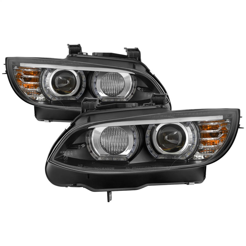 Spyder 08-10 BMW F92 3 Series Projector Headlights - LED DRL - Black (PRO-YD-BMWE9208-DRL-BK) - 0