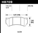 Hawk Performance Alcon Mono 6, Model 4497 HPS Street Brake Pads-2