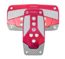 NRG Aluminum Sport Pedal A/T - Red w/Silver Carbon-2