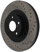 StopTech 02-10 Subaru WRX Slotted & Drilled Right Front Rotor (exc. STi)-10