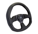 NRG Reinforced Steering Wheel (320mm Horizontal / 330mm Vertical) Leather w/Black Stitching-4