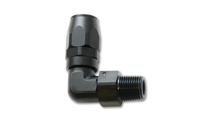 Vibrant Male NPT 90 Degree Hose End Fitting -6AN - 1/4 NPT - 0