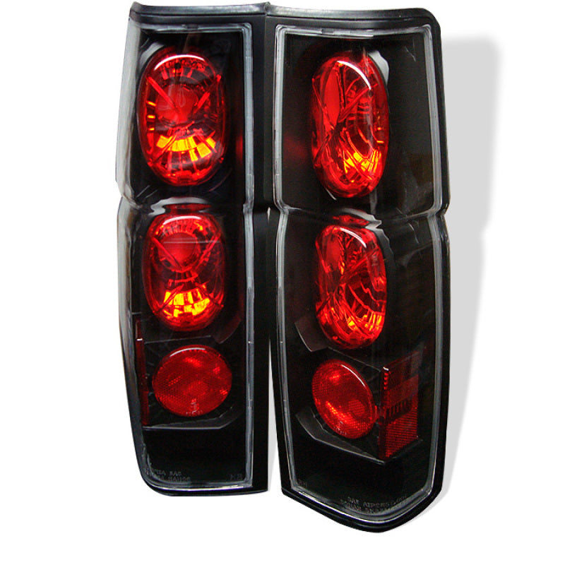 Spyder Nissan Hardbody 86-97 Euro Style Tail Lights Black ALT-YD-NH86-BK - 0