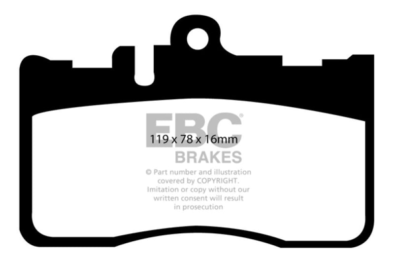 EBC 01-06 Lexus LS430 4.3 Greenstuff Front Brake Pads - 0