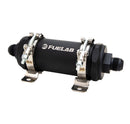 Fuelab PRO Series In-Line Fuel Filter (10gpm) -10AN In/-10AN Out 6 Micron Fiberglass - Matte Black-1
