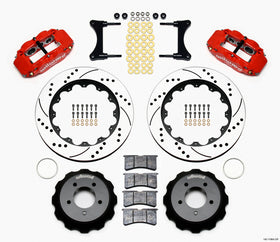 Wilwood Narrow Superlite 6R Front Hat Kit 14.00in Drill Red 93-96 Mazda RX7 - 0