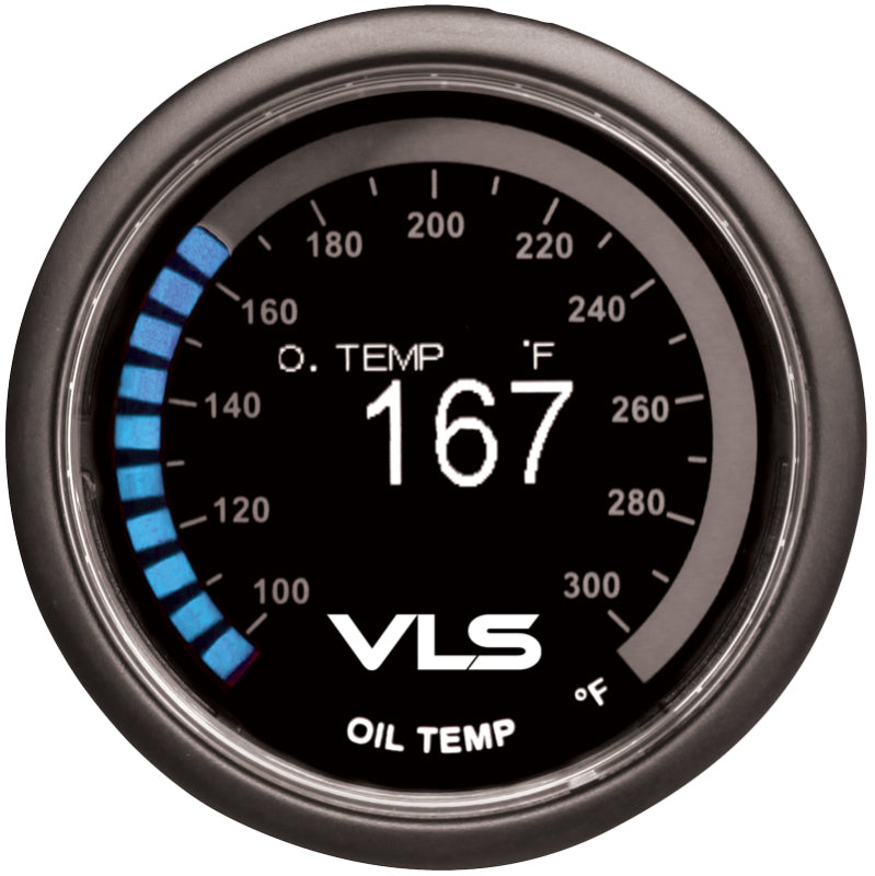 Revel VLS 52mm 100-300 Deg F Digital OLED Oil Temperature Gauge - 0