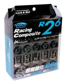 Project Kics 12X1.25 Black R26 Lug Nuts - 16+4-3