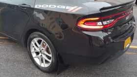 Rally Armor 13-16 Dodge Dart Black UR Mud Flap w/ Red Logo - 0