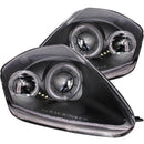 ANZO 2000-2005 Mitsubishi Eclipse Projector Headlights w/ Halo Black-1