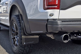 Rally Armor 17-20 Ford F-150 Raptor Gen 2 Black UR Mud Flap w/Dark Grey Logo - 0