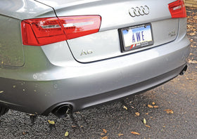 AWE Tuning Audi C7 A6 3.0T Touring Edition Exhaust - Dual Outlet Diamond Black Tips - 0