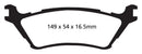 EBC 15+ Ford F150 2.7 Twin Turbo (2WD) Yellowstuff Rear Brake Pads-1