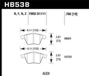 Hawk 2009-2009 Audi A4 Cabriolet HPS 5.0 Front Brake Pads-1