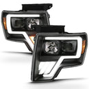ANZO 2009-2013 Ford F-150 Projector Light Bar G4 Switchback Headlights Black Amber-4