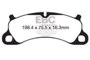 EBC 12-15 Porsche 911 (991) (Cast Iron Rotor only) 3.8 Carrera S Redstuff Front Brake Pads-2