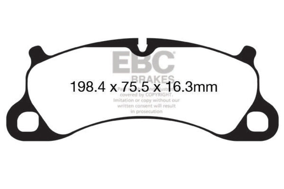 EBC 12-15 Porsche 911 (991) (Cast Iron Rotor only) 3.8 Carrera S Redstuff Front Brake Pads