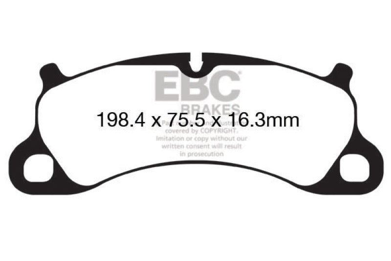 EBC 12-15 Porsche 911 (991) (Cast Iron Rotor only) 3.8 Carrera S Redstuff Front Brake Pads - 0