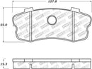 StopTech Performance 06-09 Chvy Corvette Z06 Rear Brake Pads-1