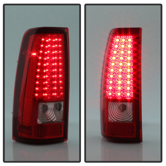 xTune Chevy Silverado 1500/2500/3500 03-06 LED Tail Lights Red Clear ALT-ON-CS03-LED-RC