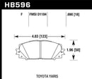 Hawk 07-16 Toyota Yaris HPS 5.0 Front Brake Pads-1